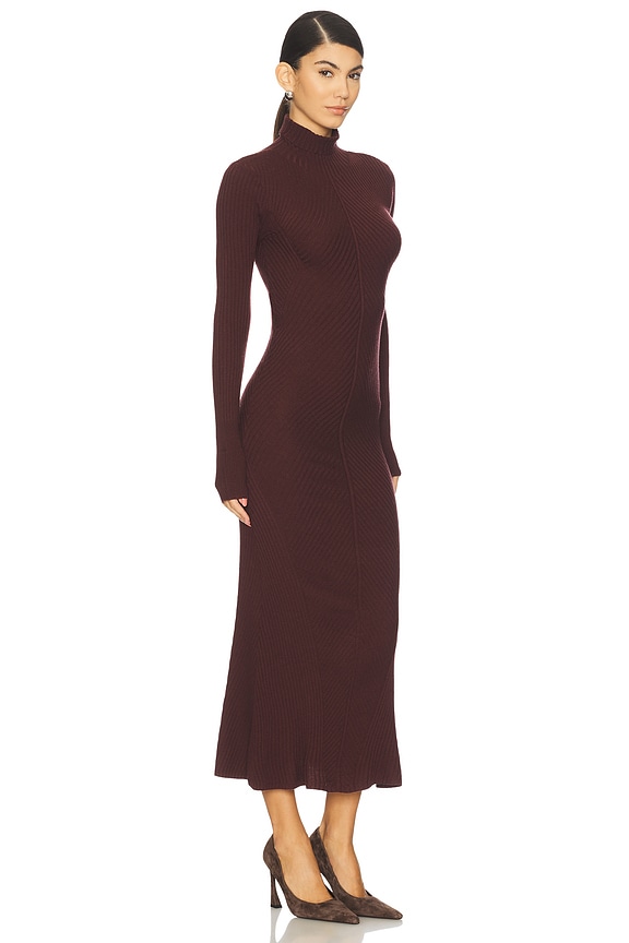 view 2 of 3 Be Your Girl Dress in Burgundy Dahlia