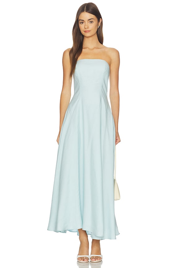 view 1 of 3 The Favorite Linen Dress in Aqua
