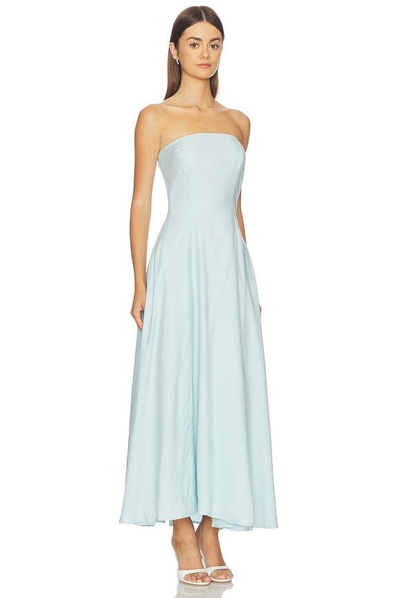 view 2 of 3 The Favorite Linen Dress in Aqua