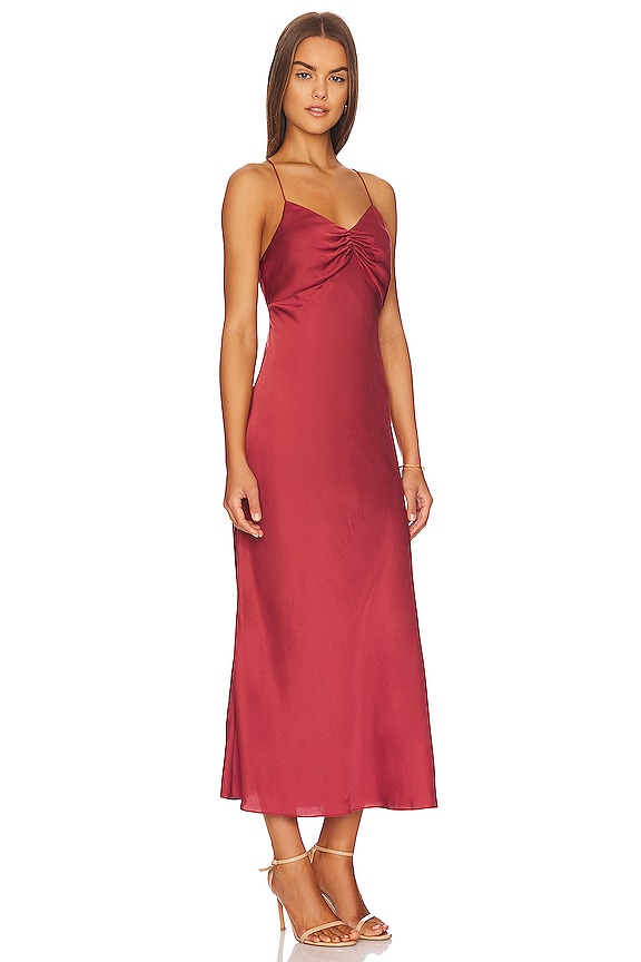 view 2 of 3 Envy Slip Dress in Merlot