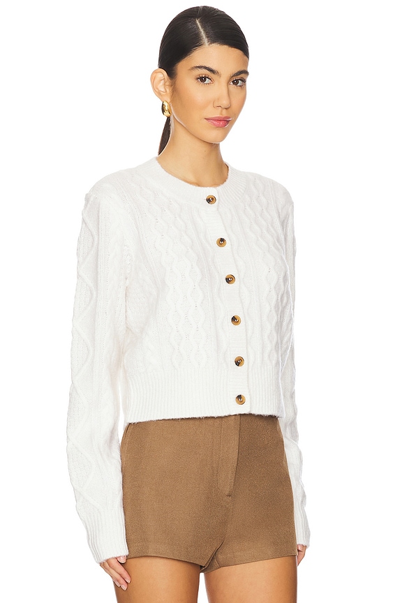 view 2 of 4 The Eleanor Cardigan in White Froth