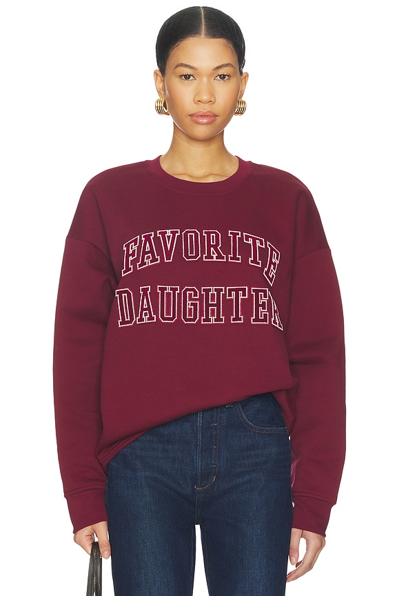 view 2 of 5 The Collegiate Embroidery Sweatshirt in Vino & Velvet Stone