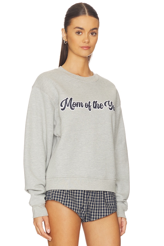 view 2 of 5 The Mom Of The Year Varsity Sweatshirt in Heather Grey