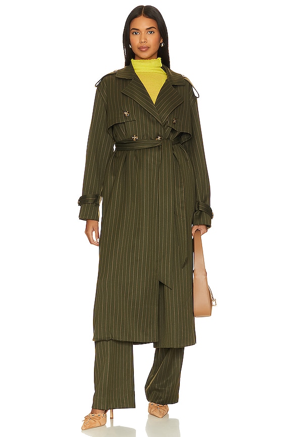 view 2 of 4 ТРЕНЧКОТ CHARLES in Green Stripe