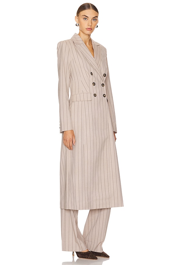 view 2 of 4 ABRIGO MEYER in Natural Pinstripe