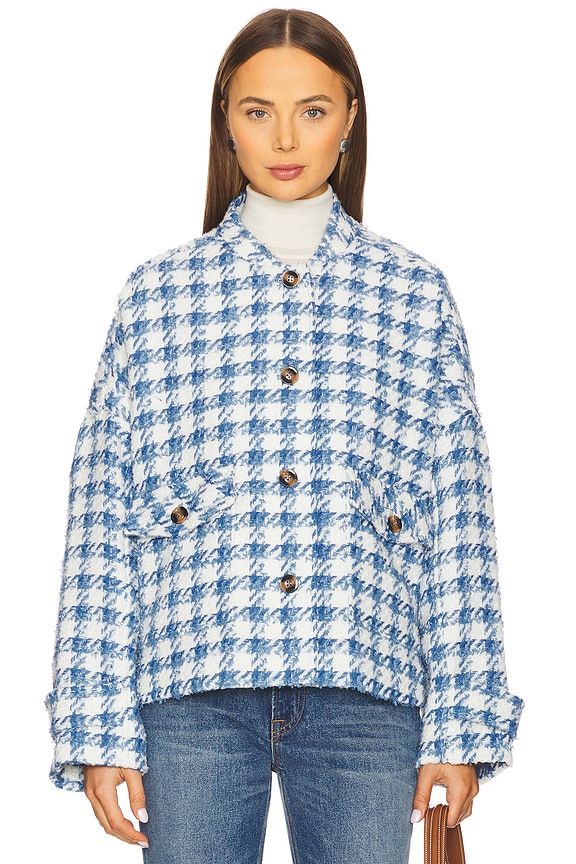 view 2 of 5 The Timeless Jacket in Blue Jay Houndstooth