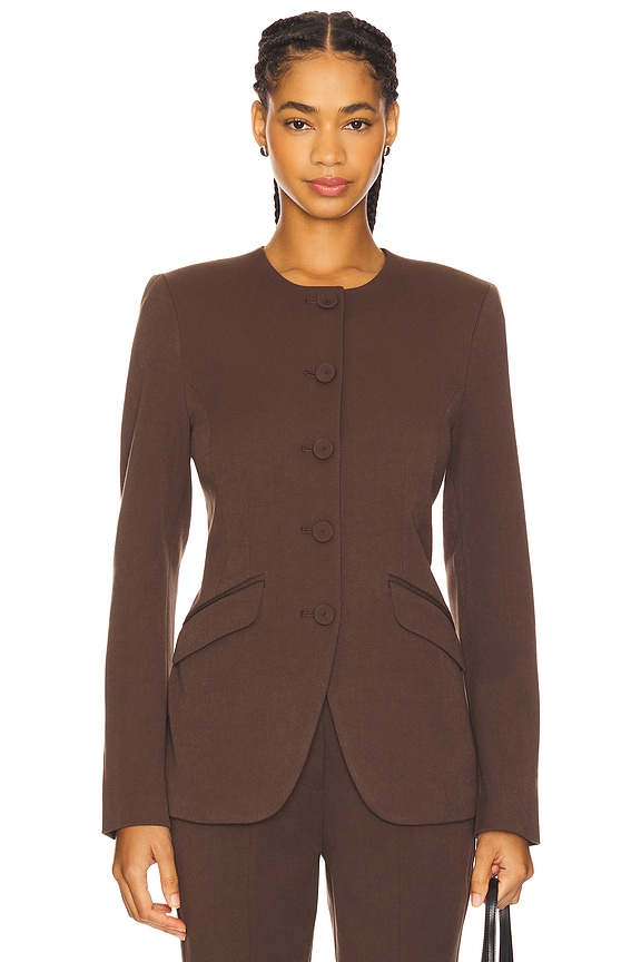 view 1 of 4 CHAQUETA VICTORIA in Coffee