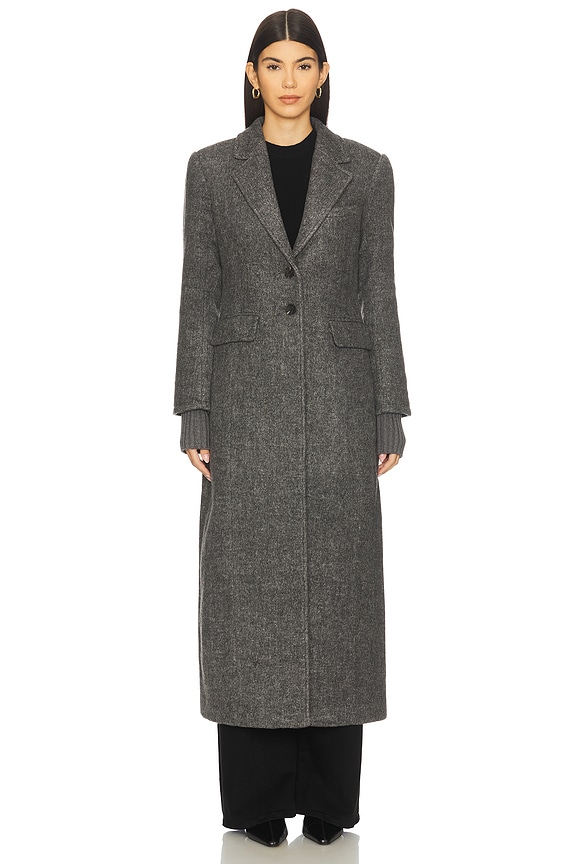 view 2 of 4 City Coat in Grey Twill