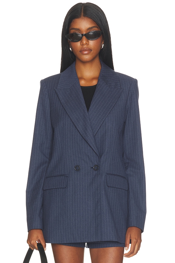 view 2 of 6 The Suits You Blazer in Marine Pinstripe