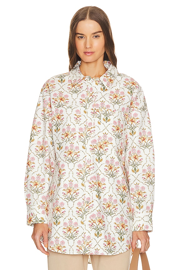 view 2 of 6 THE WILLOW OVERSIZED シャツ in Floral Mosaic