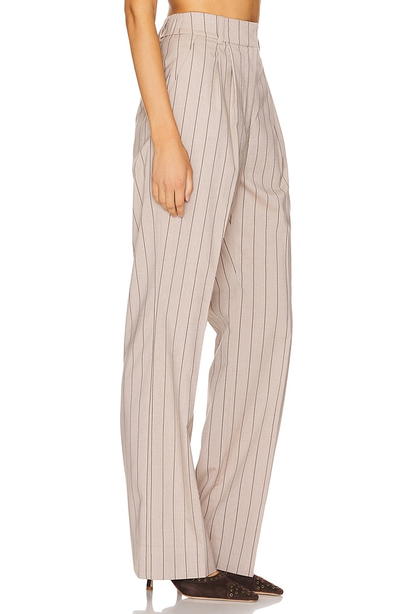 view 2 of 6 The Dream Favorite Pant in Natural Pinstripe