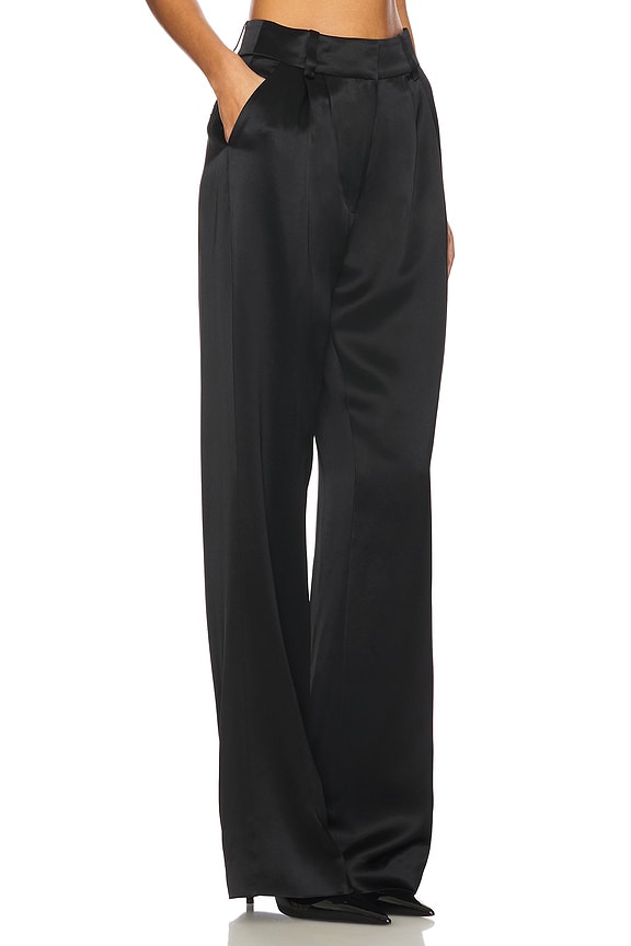 view 2 of 6 БРЮКИ FAVORITE SATIN in Black