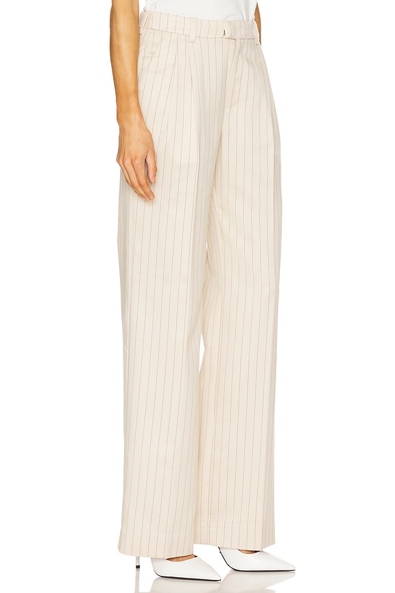 view 2 of 6 The Low Favorite Pant in Warm Sand Pinstripe