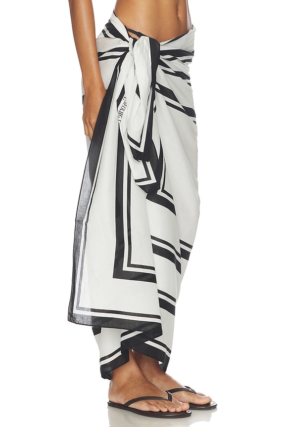 view 2 of 6 The Geo Print Pareo in Black & White