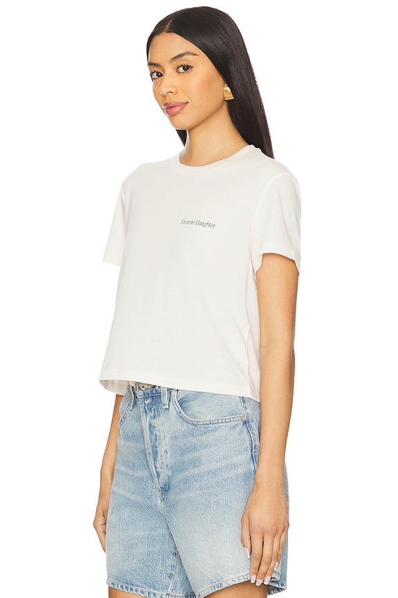 view 2 of 4 Cropped Collegiate Tee in Ivory