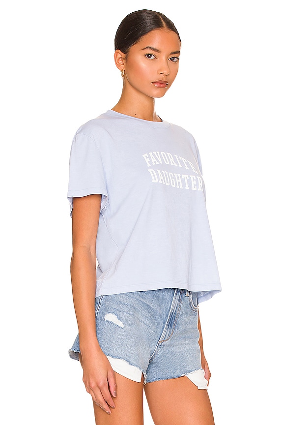 view 2 of 4 Cropped Collegiate Tee in Baby Blue