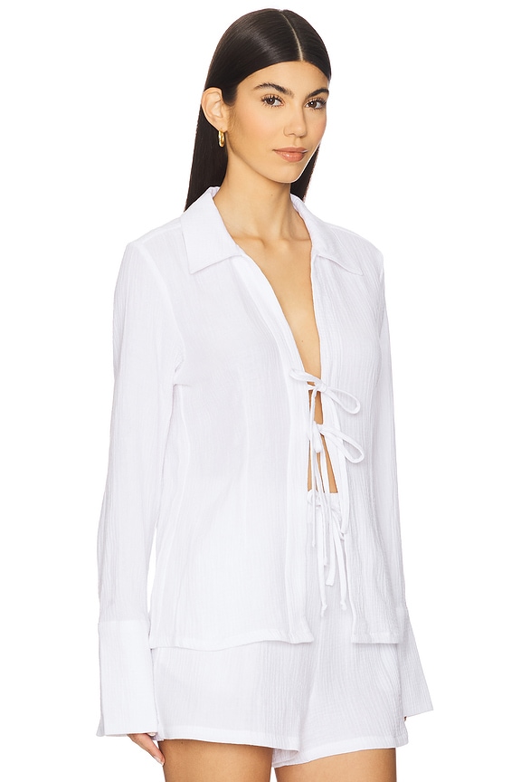 view 2 of 4 The Tied And True Top in Bright White