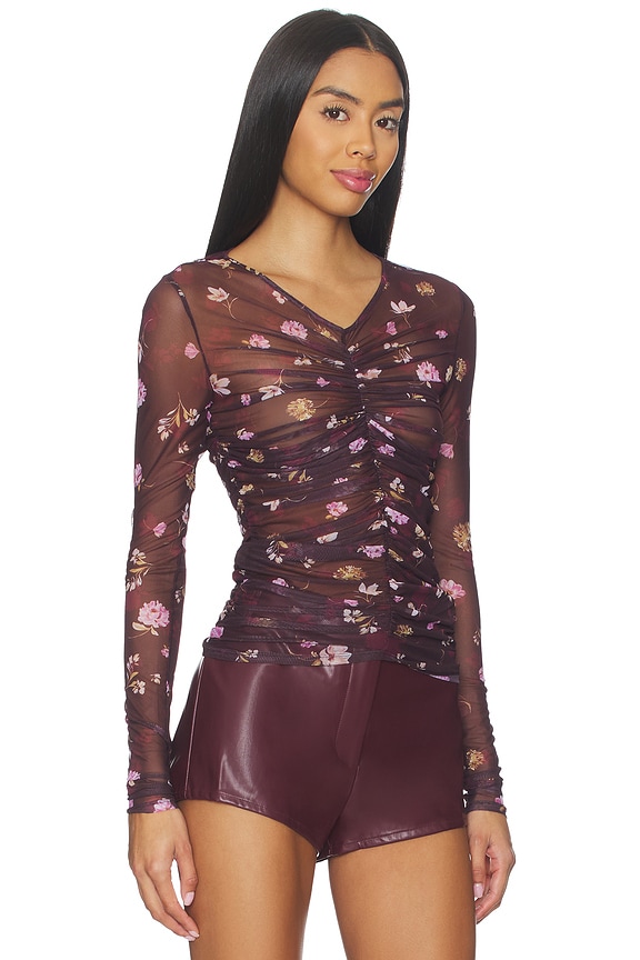 view 2 of 4 Mesh Party Top in Whimsical Monet