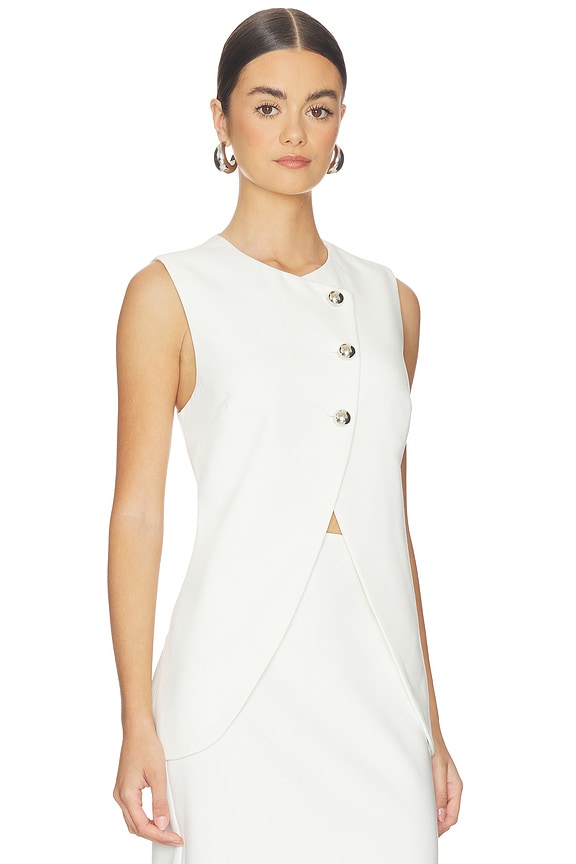 view 2 of 4 GILET THE RACHEL in Pearl