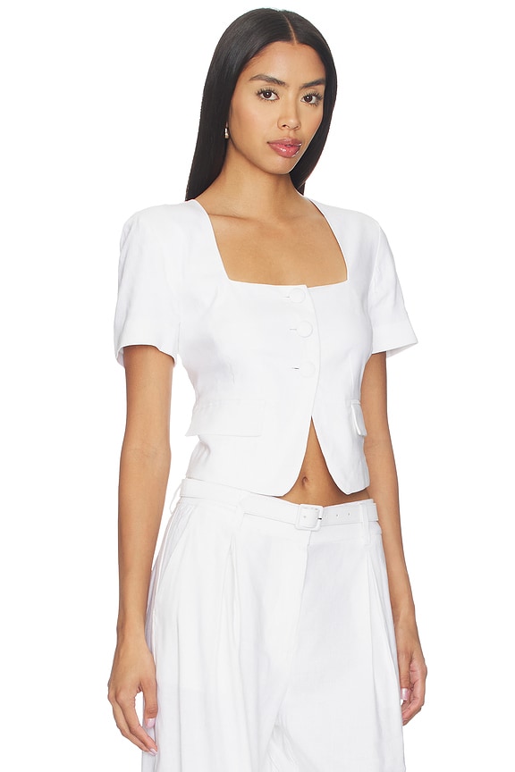 view 2 of 4 LA CAMISETA DE LINO THE MAYFAIR in White