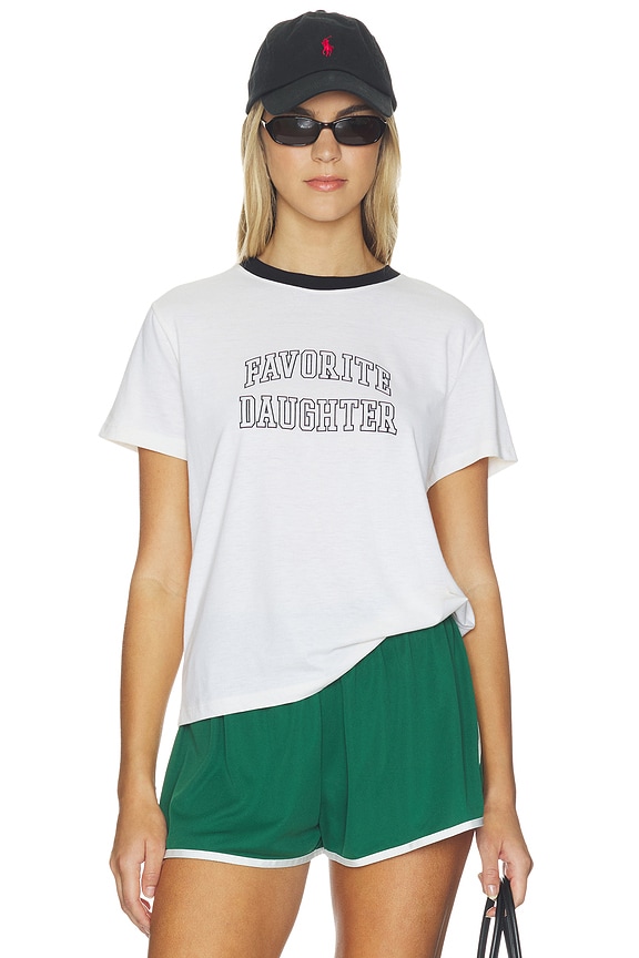 view 1 of 4 CAMISETA CLÁSICA THE COLLEGIATE in Ivory & Black