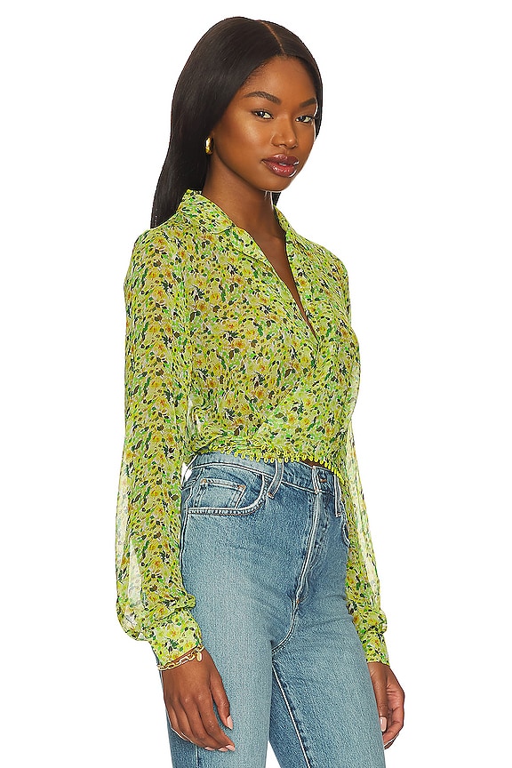 view 2 of 4 Lover Top in Green Multi Floral