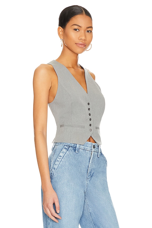 view 2 of 4 the Favorite Vest in Frost Gray