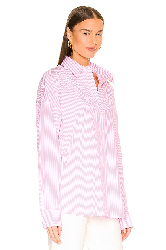 view 2 of 4 Ex Boyfriend Shirt in Pink Stripe
