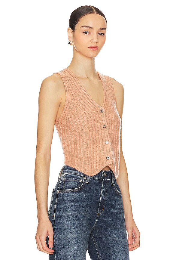 view 2 of 4 The Knit Favorite Vest in Mauve