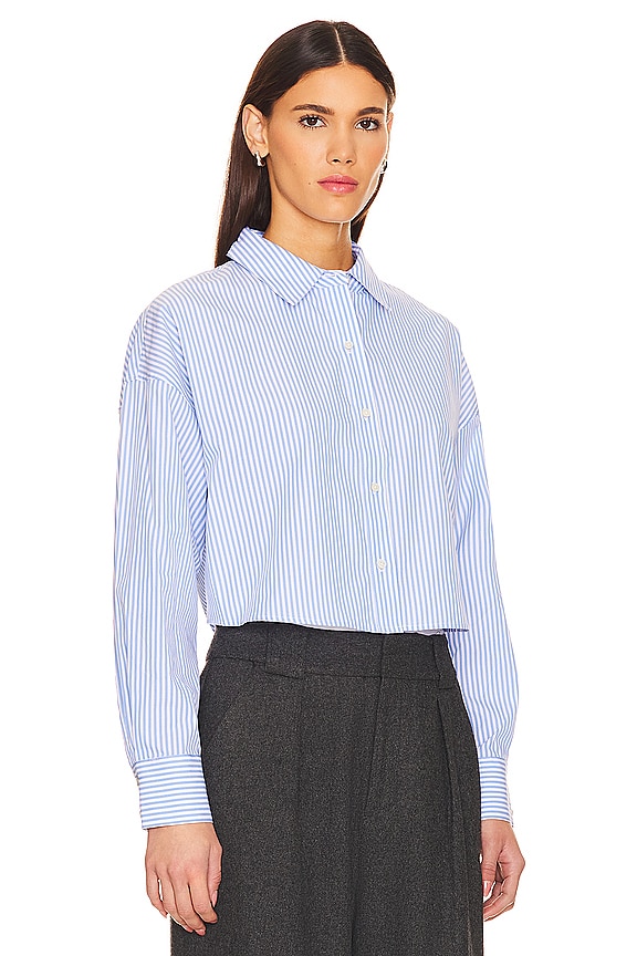 view 2 of 5 CAMISA EX-BOYFRIEND in Blue & White Stripe