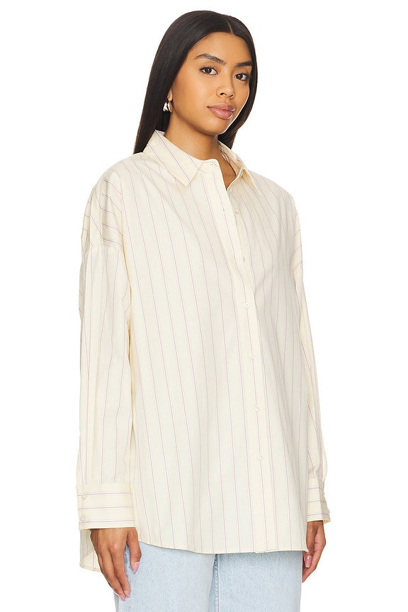 view 2 of 5 CHEMISE EX-BOYFRIEND in Cream & White