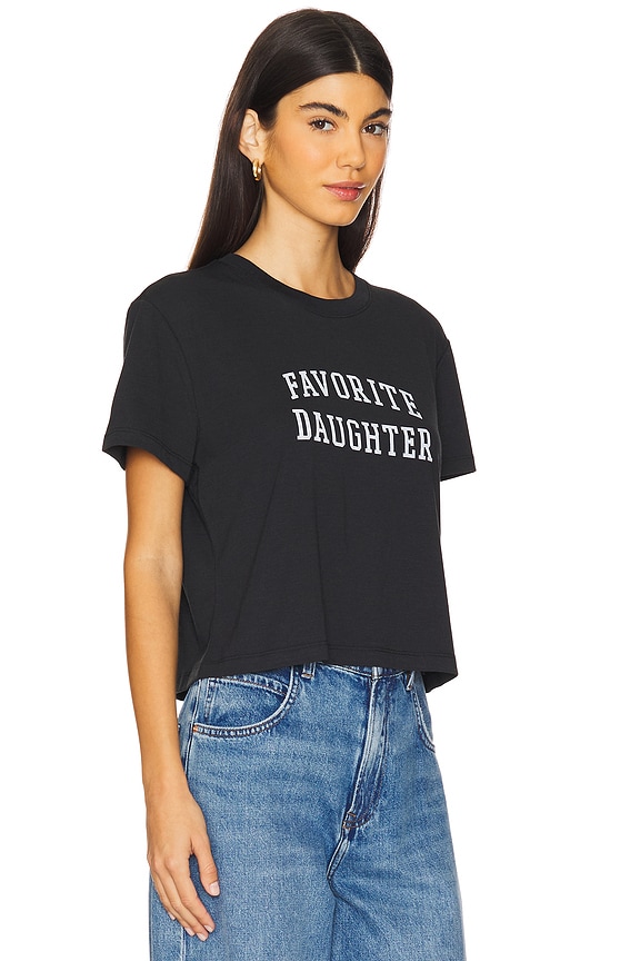 view 2 of 4 Cropped Collegiate Tee in Black & White