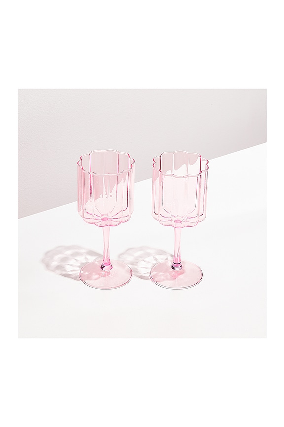view 2 of 3 LUNETTES DE SOLEIL WAVE WINE GLASSES in Pink
