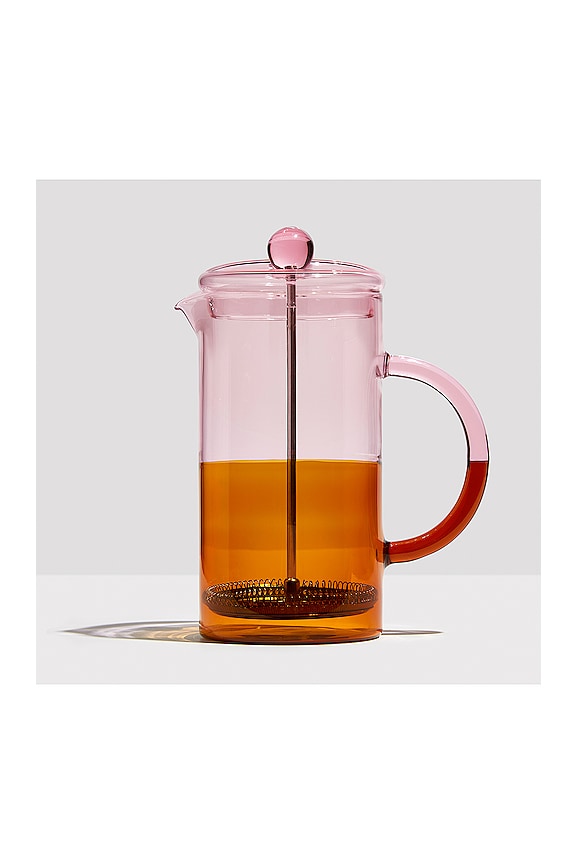 view 2 of 2 CAFETIÈRE À PISTON TWO TONE COFFEE PLUNGER in Pink & Amber