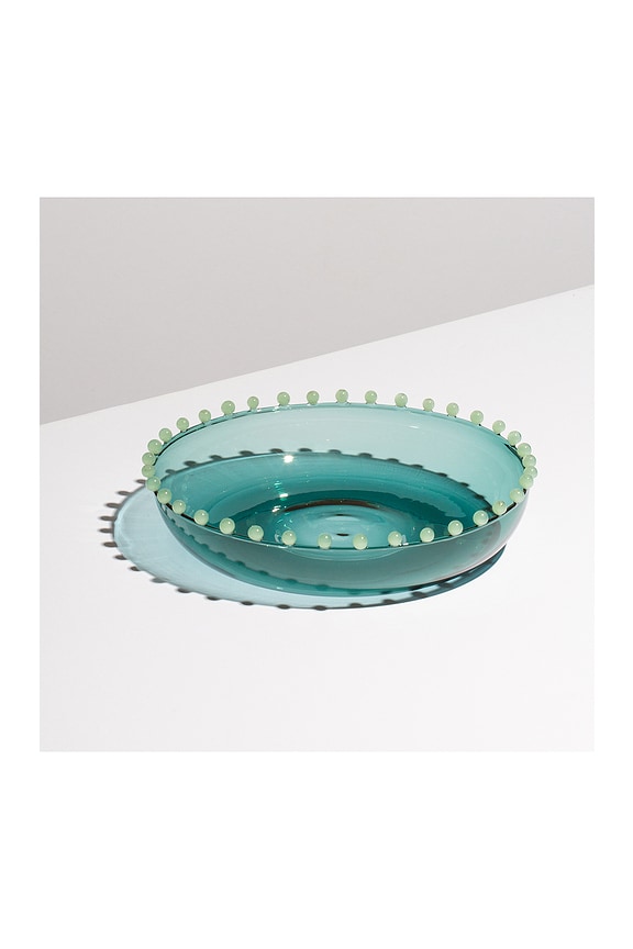 view 2 of 4 PLATEAU PERLE PEARL PLATTER in Teal & Jade