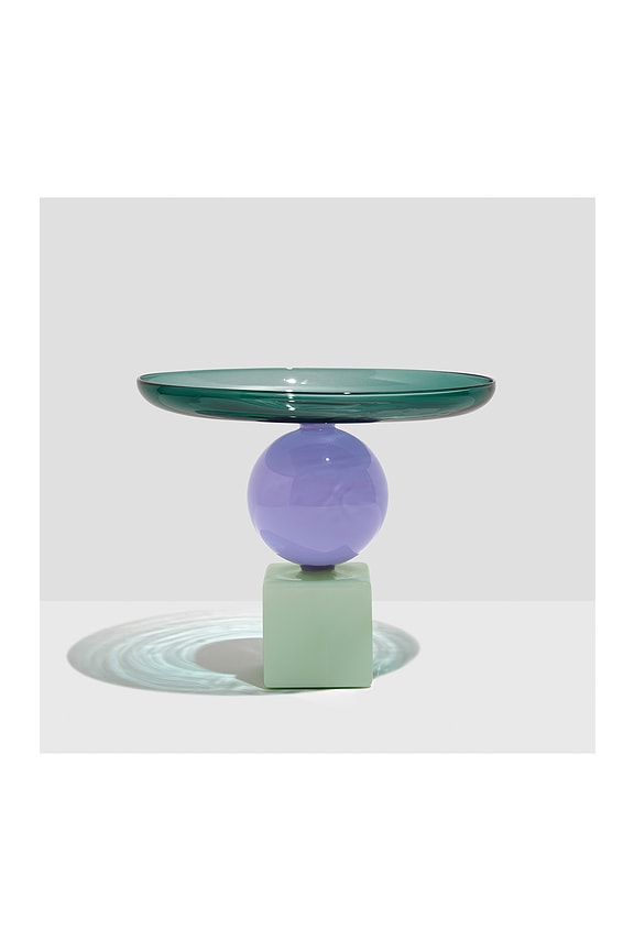 view 2 of 2 Geo Cake Stand in Teal, Lilac, & Jade