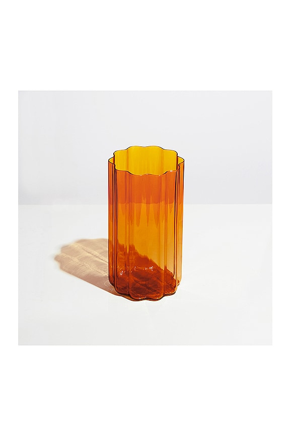 view 2 of 2 WAVE VASE ウェーブベース in Amber