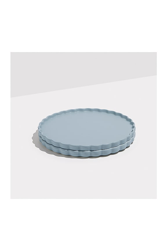 view 2 of 3 Ceramic Side Plate Set of 2 in Blue Grey