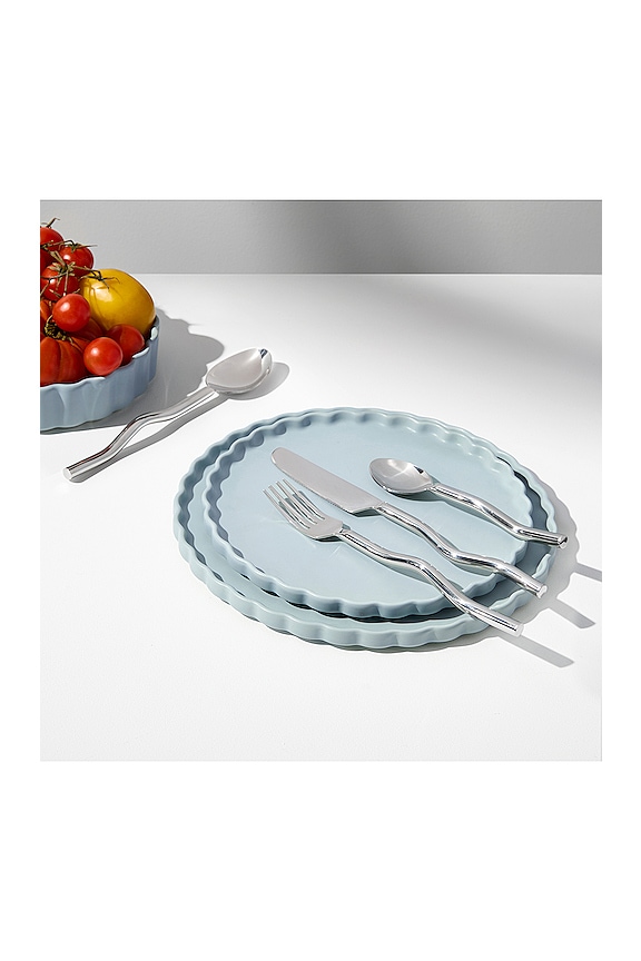 view 2 of 2 Wave Cutlery 4 Piece Set in Silver