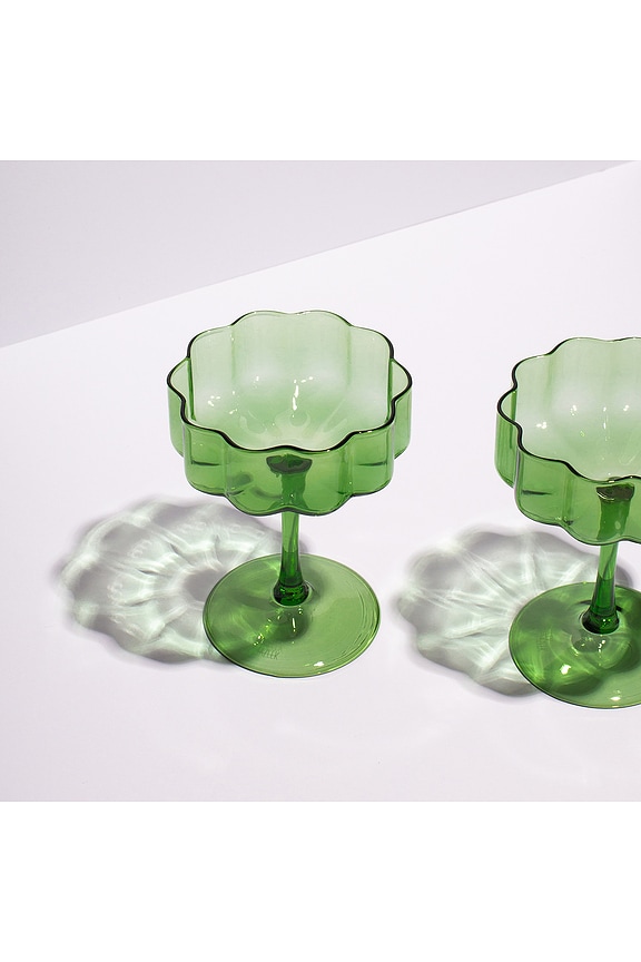 Wave Coupe Glasses Set of 2