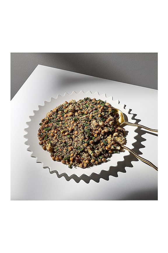 view 2 of 2 Zigzag Platter in White