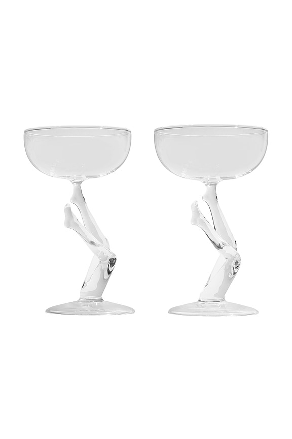 view 1 of 3 Tip Toe Coupe Glasses Set Of 2 in Clear