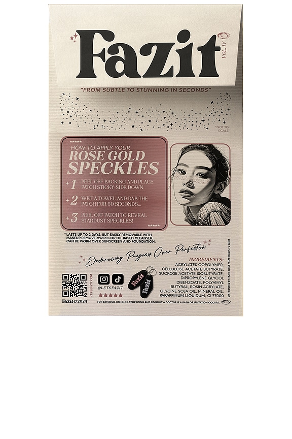 view 2 of 4 Glitter Freckle Makeup Patches in Rose Gold