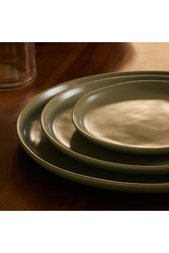 view 2 of 6 Dessert Plates in Beachgrass Green