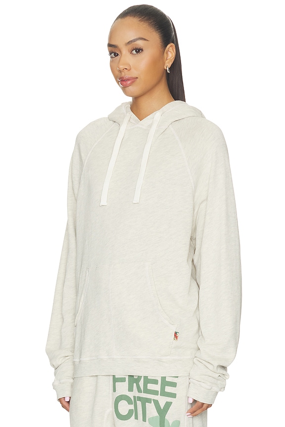 view 2 of 4 Basicgoodness Light Terry Fluff Hoodie in Heatheryumm Oats