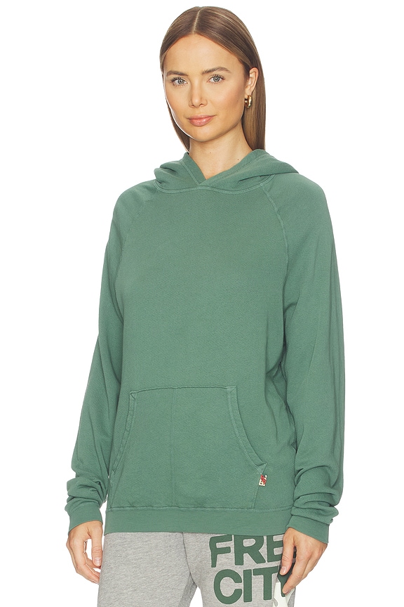 view 2 of 4 Basicgoodness Fluff Hoodie in Eatgreen