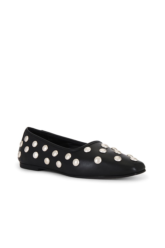 view 2 of 5 Jessie Flat in Black Calf With Studs