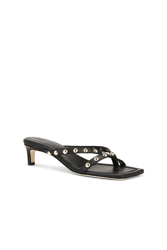 view 2 of 5 Elaine Sandal in Black With Gold Studs