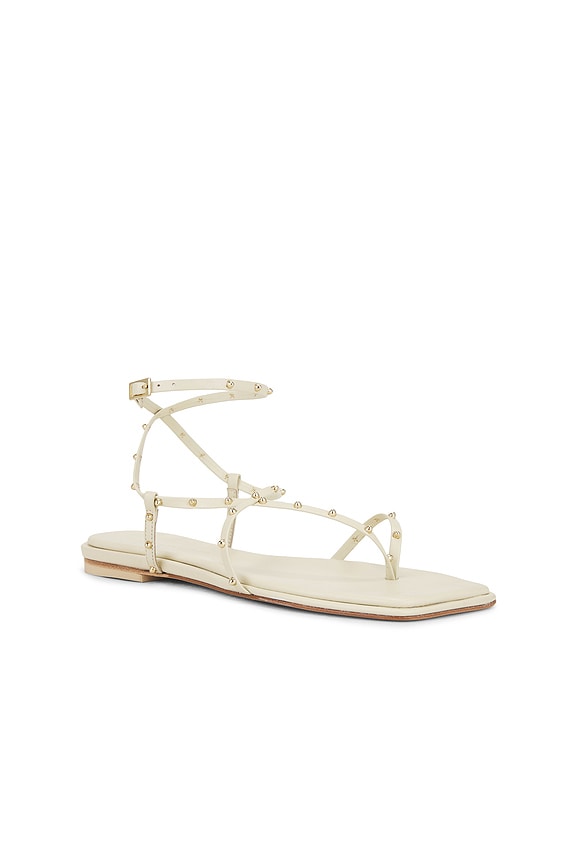 view 2 of 5 SANDALES ALEXIA in Vanilla With Gold Studs