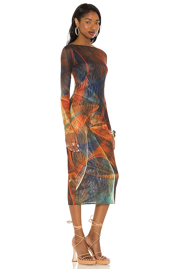 view 2 of 3 ROBE MI-LONGUE in Multi